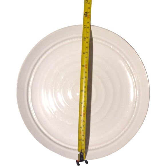 Artimino Venezia Tuscan White Cream Set of 2 Stoneware Pottery Plates Italy - Picture 9 of 12